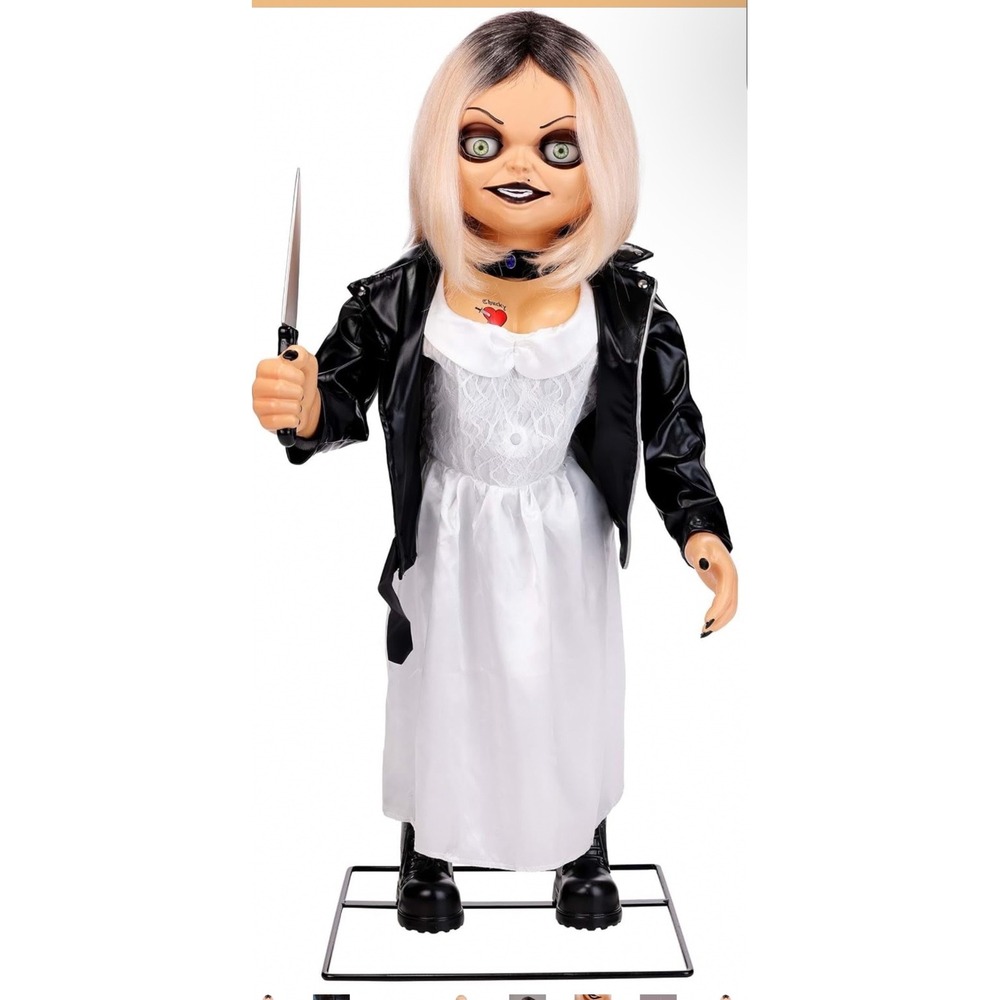 Chucky Animated Tiffany Valentine Doll 3.5ft Life Sz Halloween Horror Prop Goth